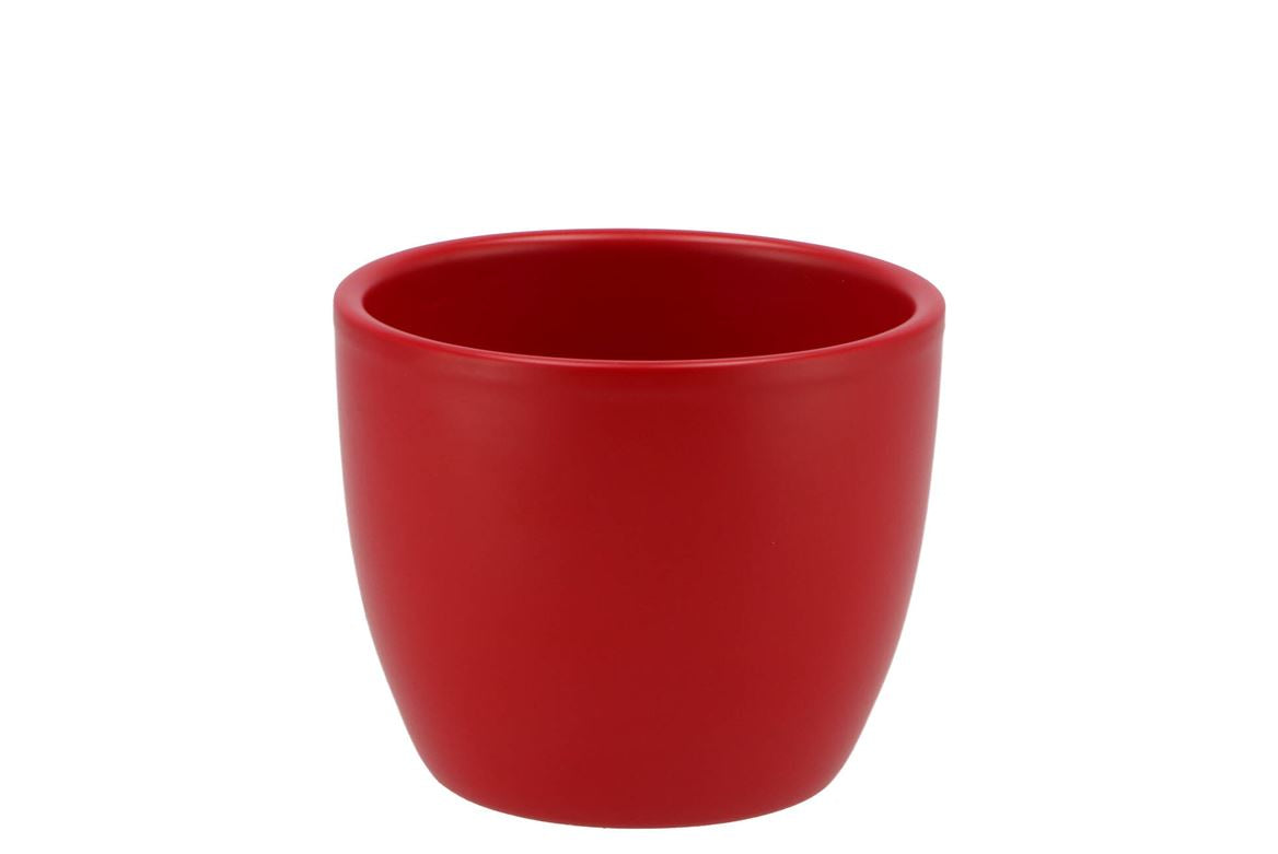 Céramique Pot Rouge Mat 7x6cm