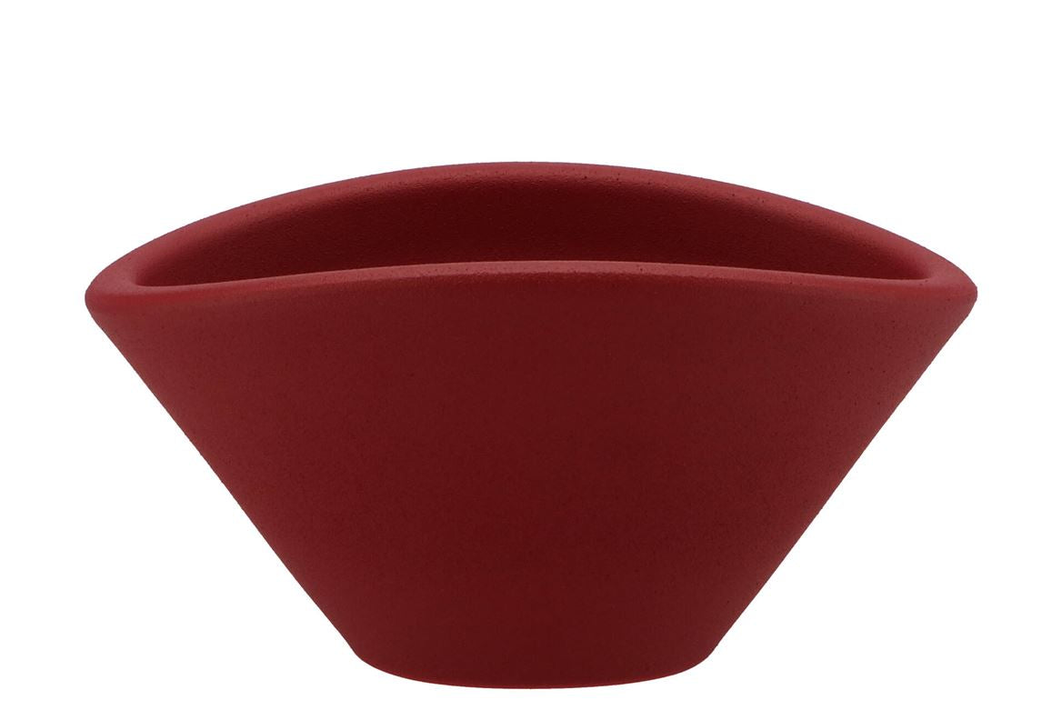 Vinci Red Velvet Bowl Oval 24x17x12cm