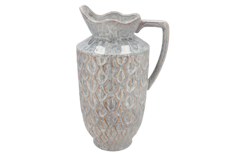 Inga Boa Grey Vase Active Glaze 28x23x46cm