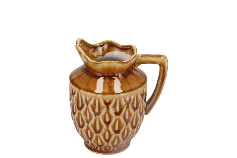 Inga Boa Brown Vase Active Glaze 18x14x21cmv