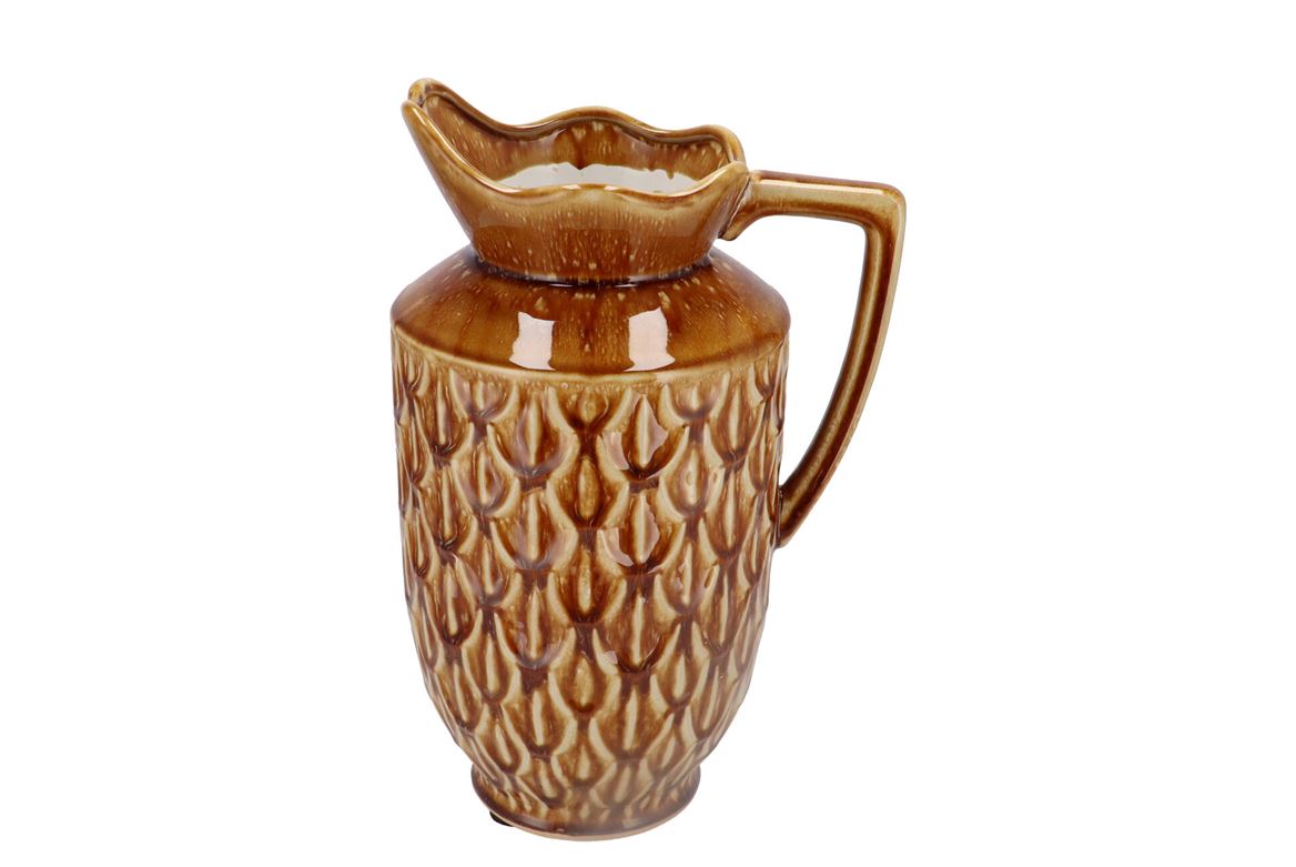 Inga Boa Brown Vase Active Glaze 23x20x38cm