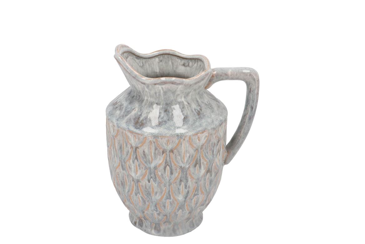 Inga Boa Grey Vase Active Glaze 21x17x26cm