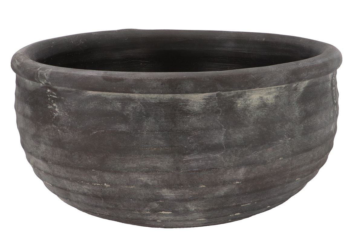 Gamla Grey Bowl Structure Stripe 39x39x20cm