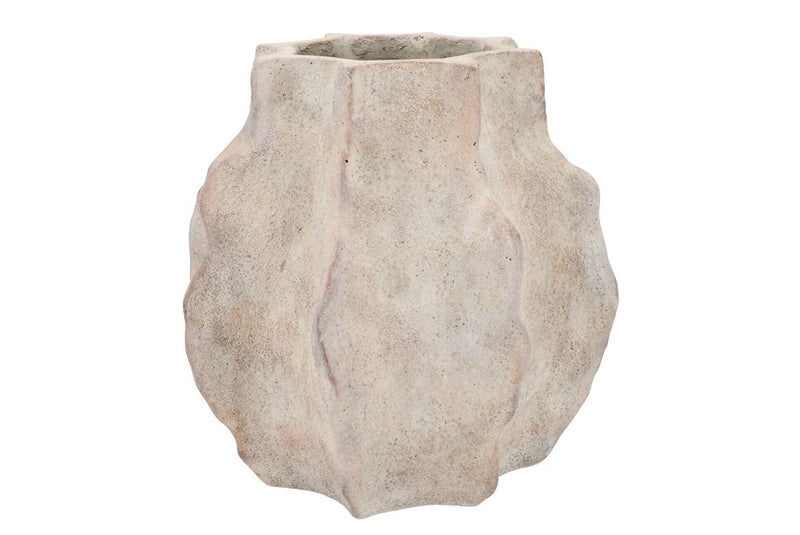 Alaska Wavy Sand Pot With Neck 37x35x35cm