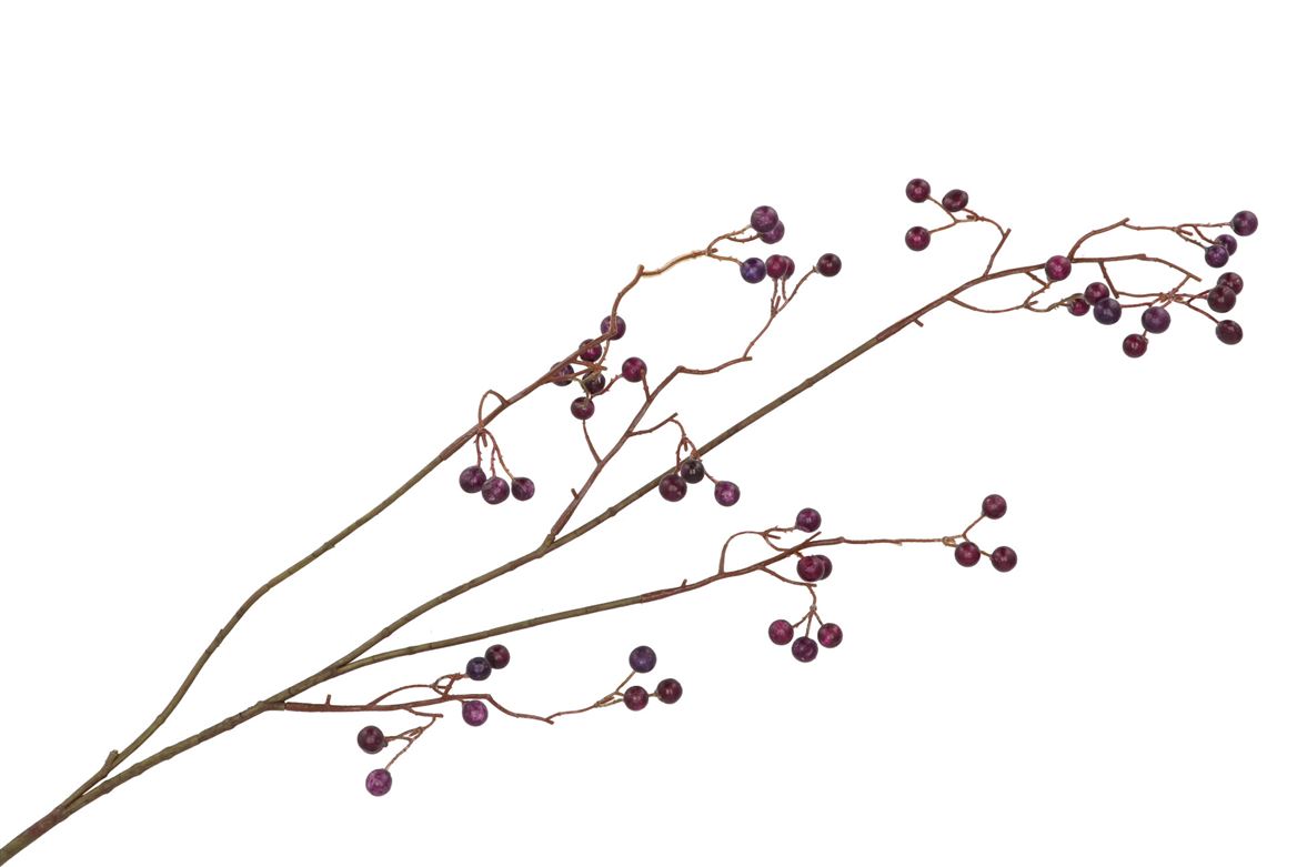 Silk Berry Branched Purple 93cm Nm