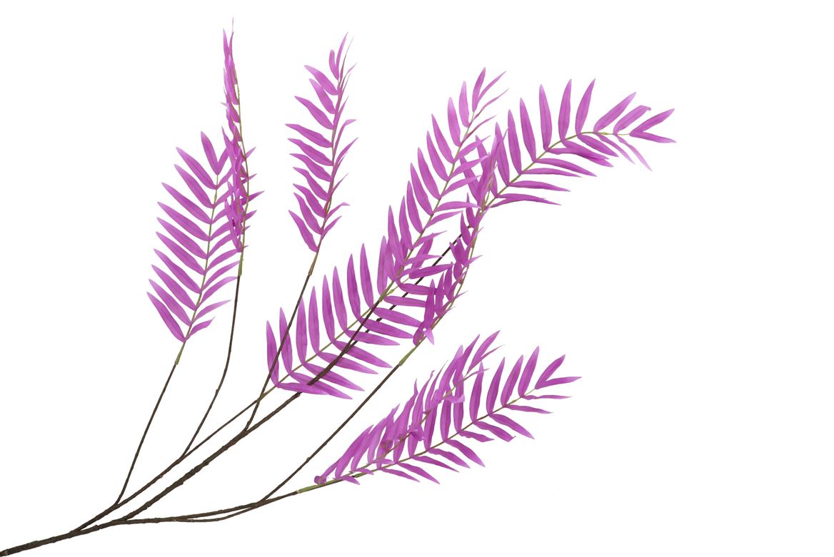 Silk Palm Leaf Purple 150cm