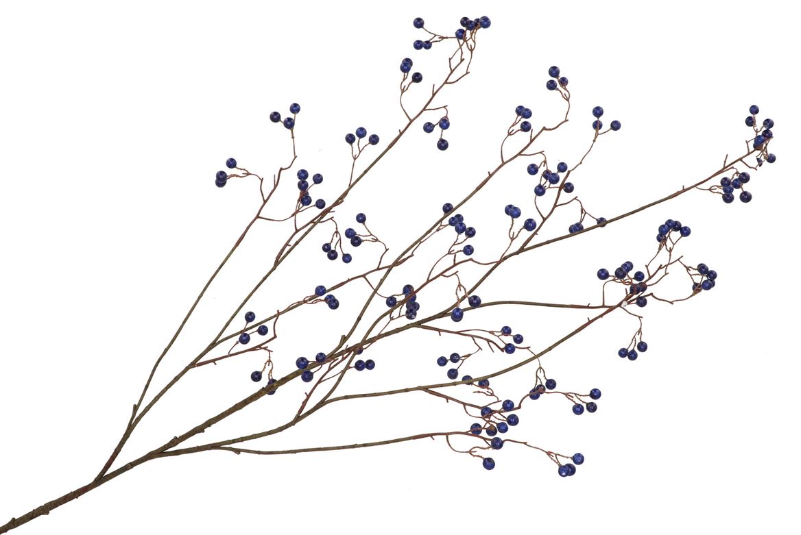 Silk Berry Branched Blue 135cm Nm