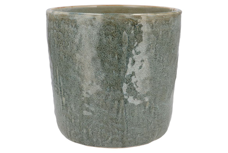 Iron Stone Light Blue Glazed Pot 30x28cm