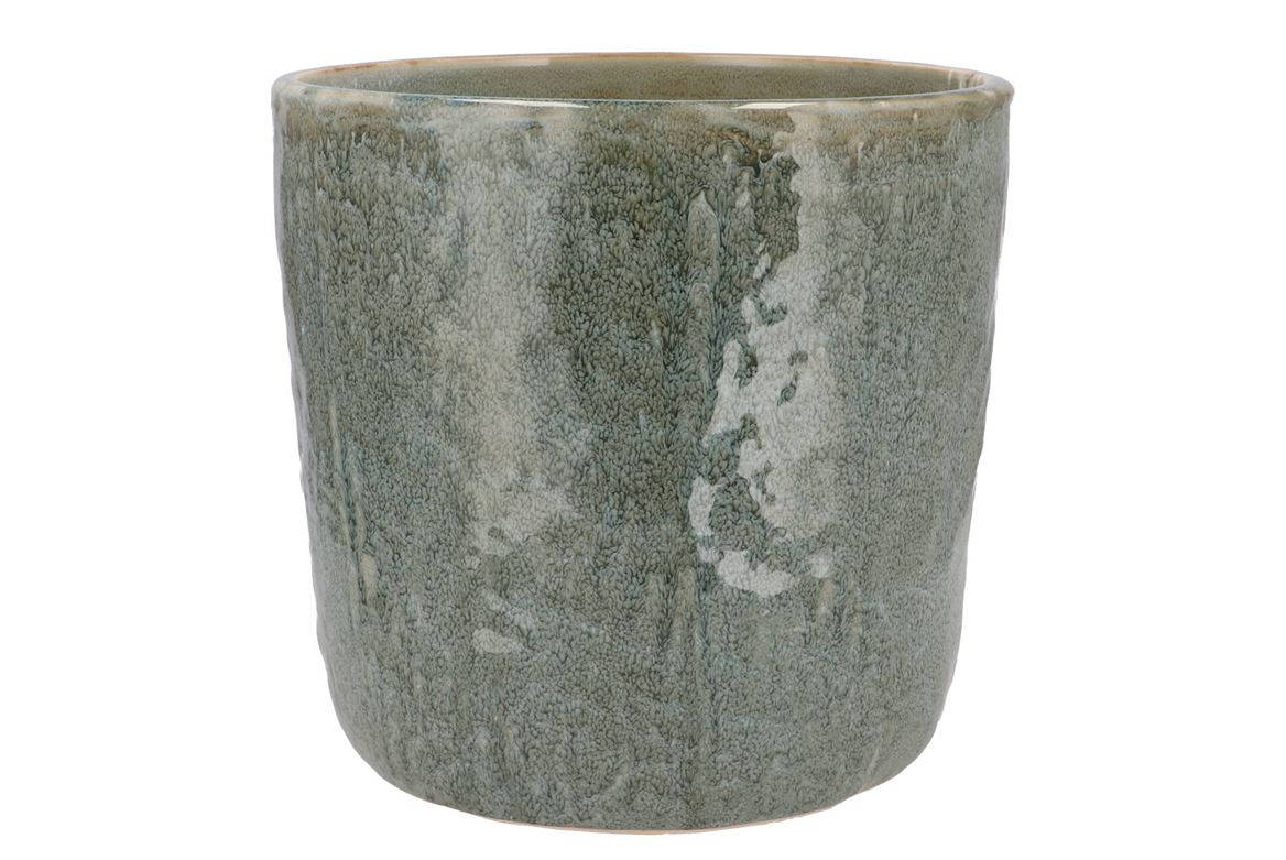 Iron Stone Light Blue Glazed Pot 24x23cm