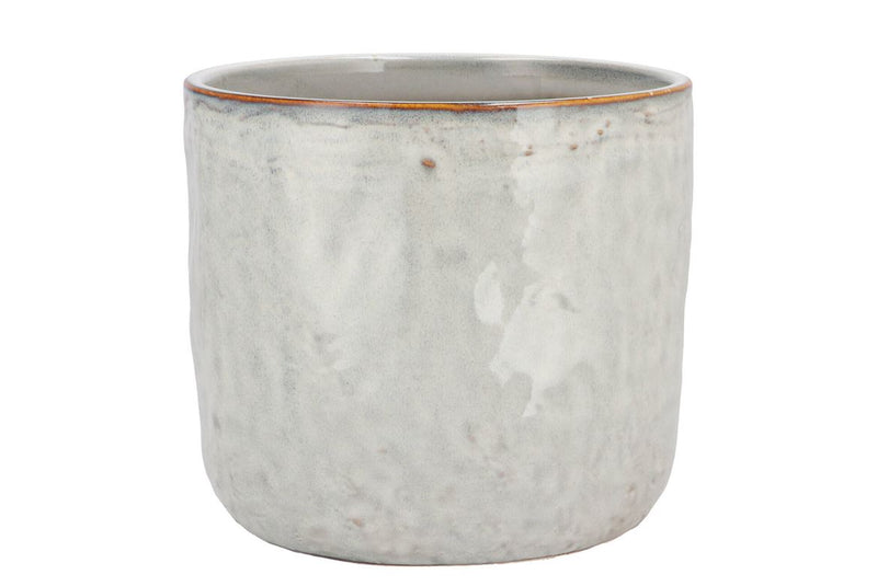 Iron Stone White Glazed Pot 21x19cm