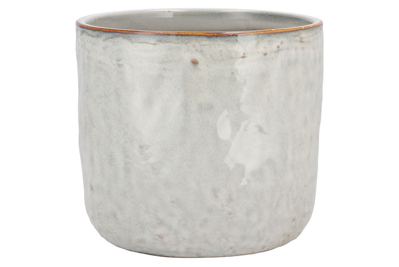 Iron Stone White Glazed Pot 30x28cm