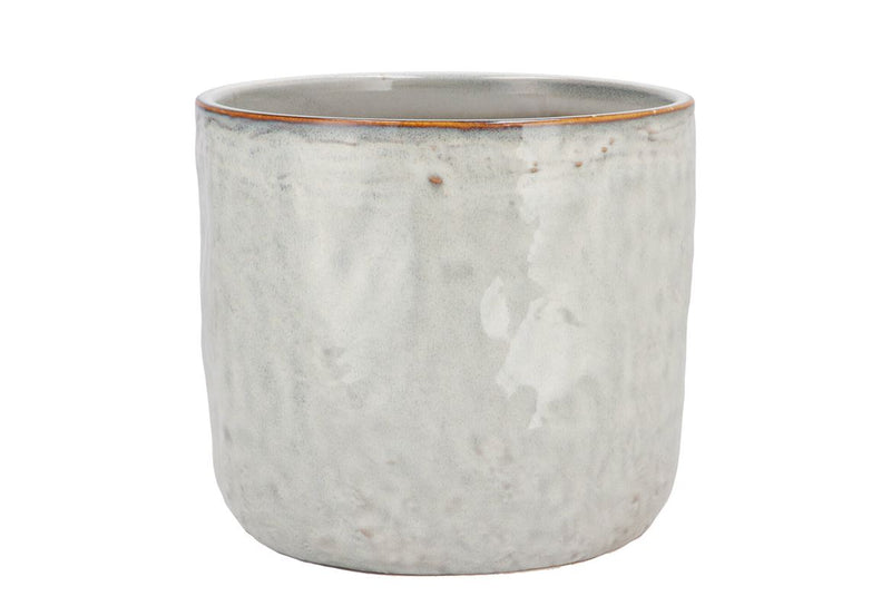 Iron Stone White Glazed Pot 19x17cm