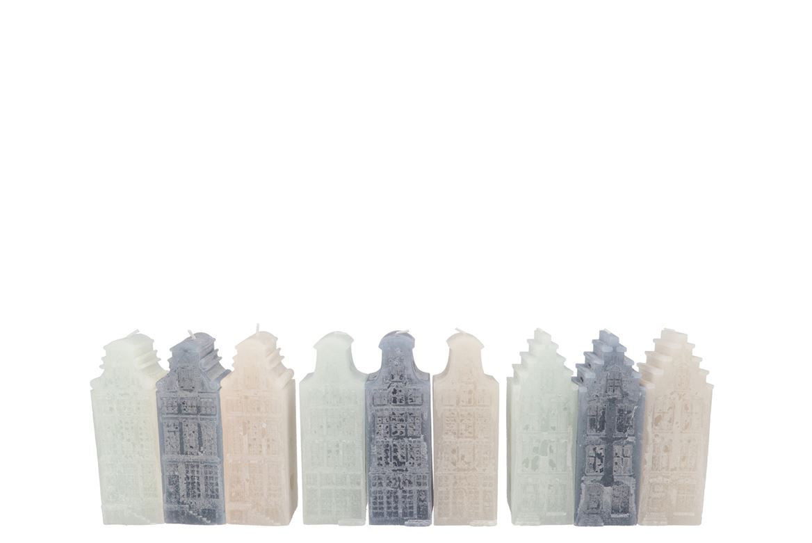 Amsterdam House Grey Mix Candle 6x6x16cm