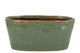 Iron Stone Green Glazed Oval Pot 28x15x13cm Nm