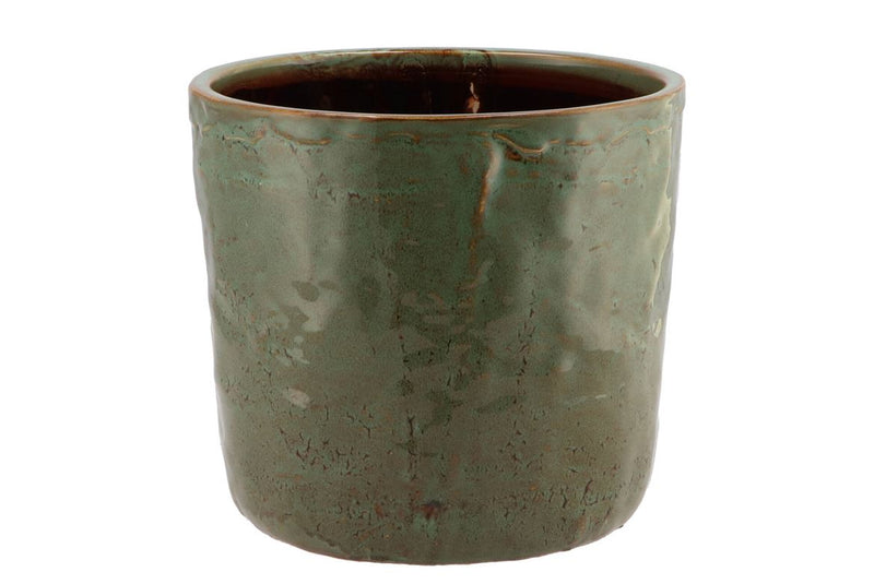 Iron Stone Green Glazed Pot 21x19cm Nm