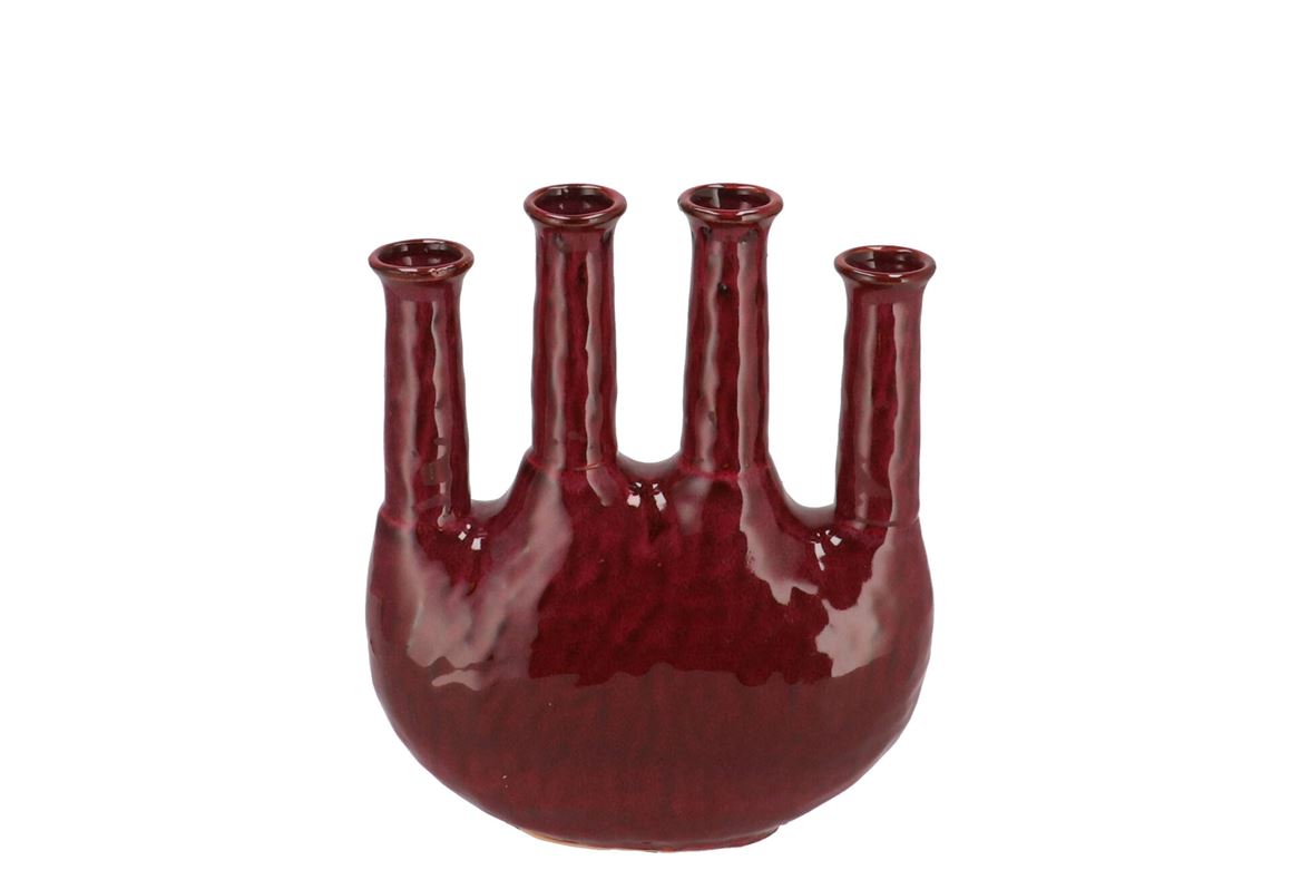 Inga Jahra Purple Vase Oval Tube Active Glaze 23x1