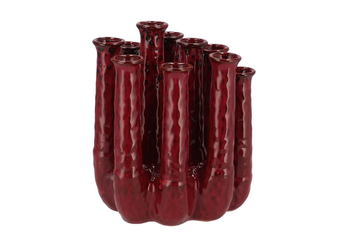 Inga Jahra Purple Vase Tube Active Glaze 26x17x29c