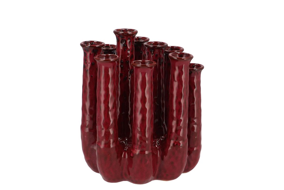 Inga Jahra Purple Vase Tube Active Glaze 20x16x24c