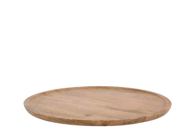 Mumbai Mango Wooden Tray Round Small Edge 33x33x2c