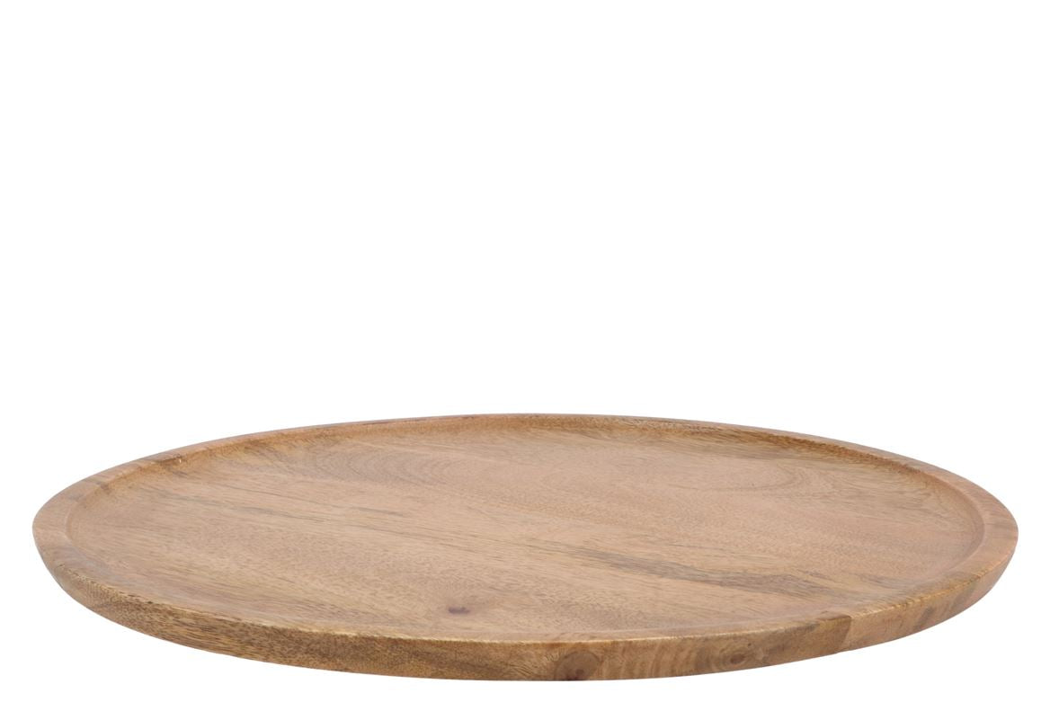 Mumbai Mango Wooden Tray Round Small Edge 44x44x2c