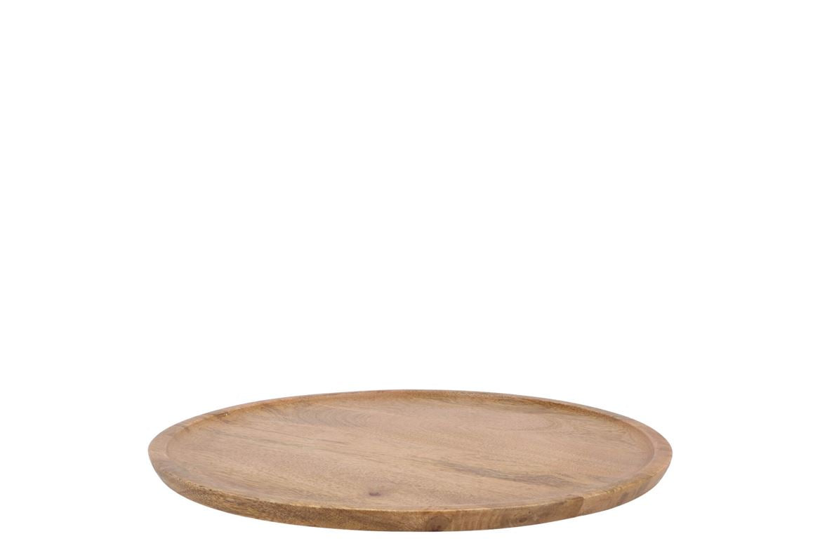 Mumbai Mango Wooden Tray Round Small Edge 28x28x2c