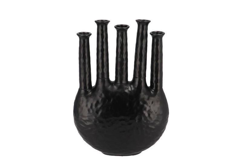 Inga Jahra Black Vase Oval Tube 28x12x39cm Nm