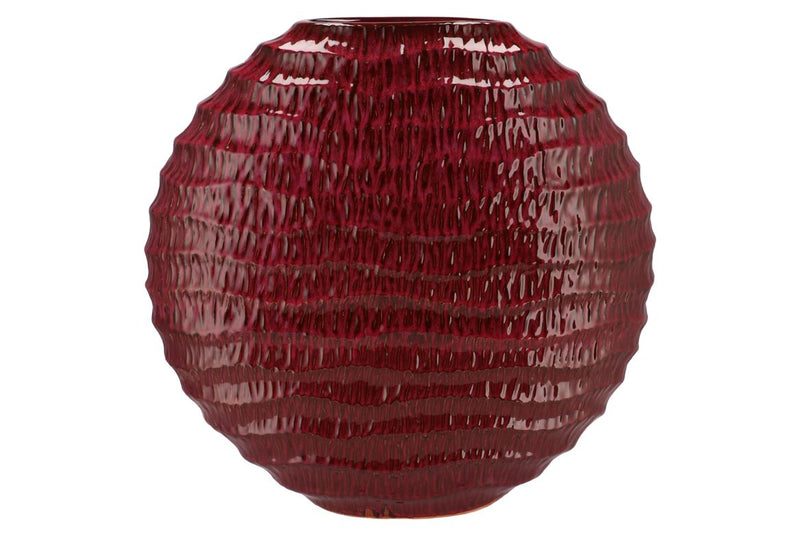 Inga Jada Purple Oval Vase Active Glaze Wave 51x17