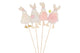 Easter Stick Fluffy Bunny White/pink Ass P/1 50cm