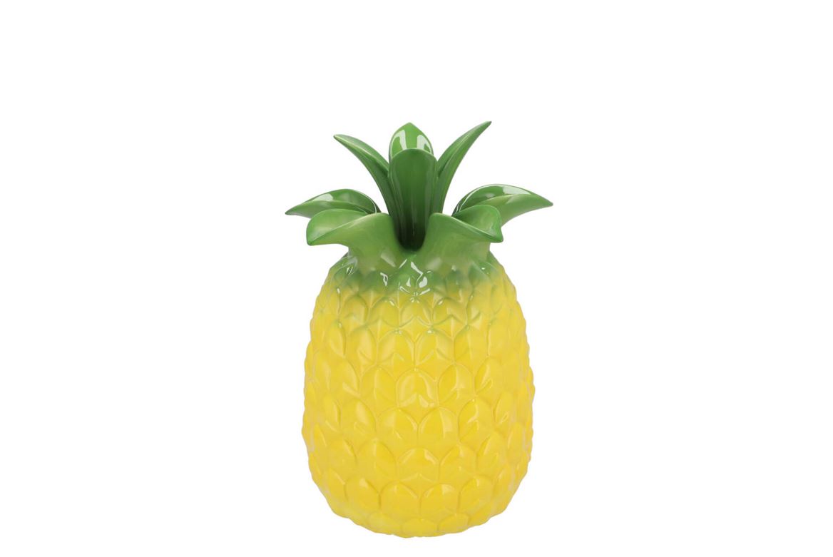 Pineapple Tropical Yellow Vase 14x14x18cm