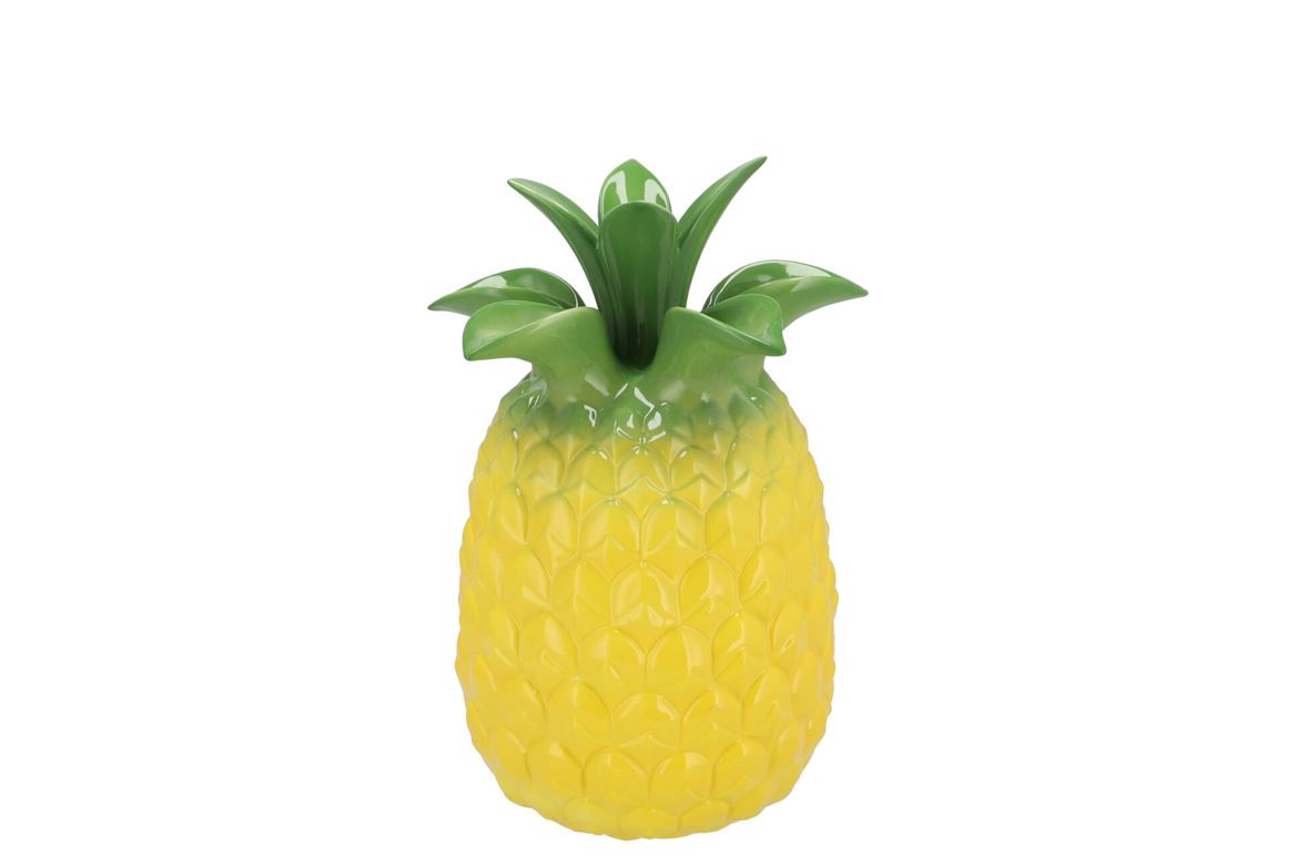 Pineapple Tropical Yellow Vase 16x16x22cm