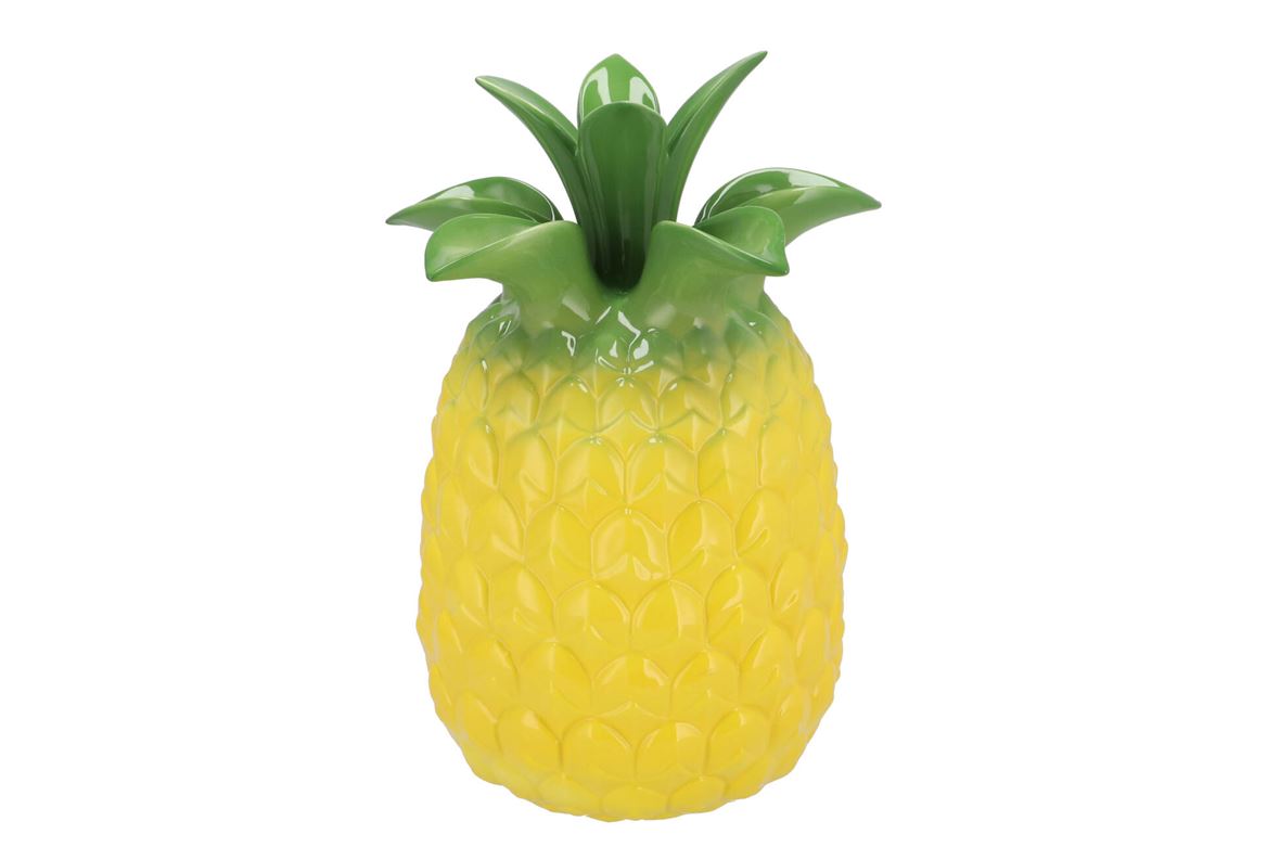 Pineapple Tropical Yellow Vase 23x23x33cm