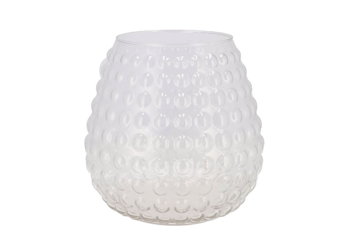 Glass Vase Ball Dots 20x25cm