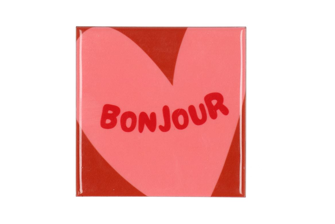 Tile Bonjour Pink 10x10x1cm