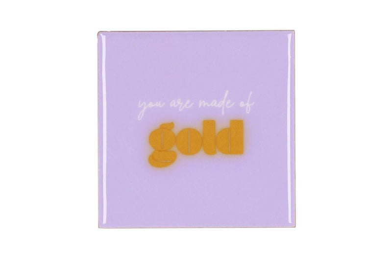 Tile Gold Purple 10x10x1cm