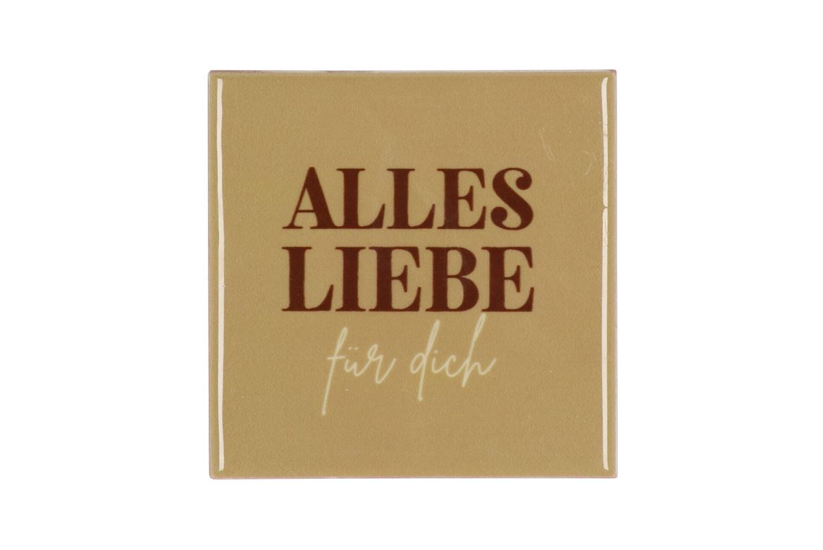 Tile Alles Liebe Beige 10x10x1cm