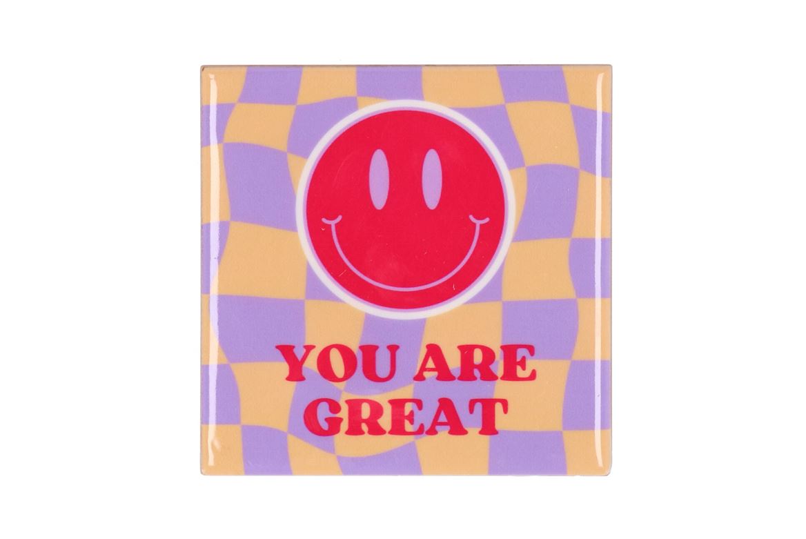 Tile You Are Great Purple/orange 10x10x1cm