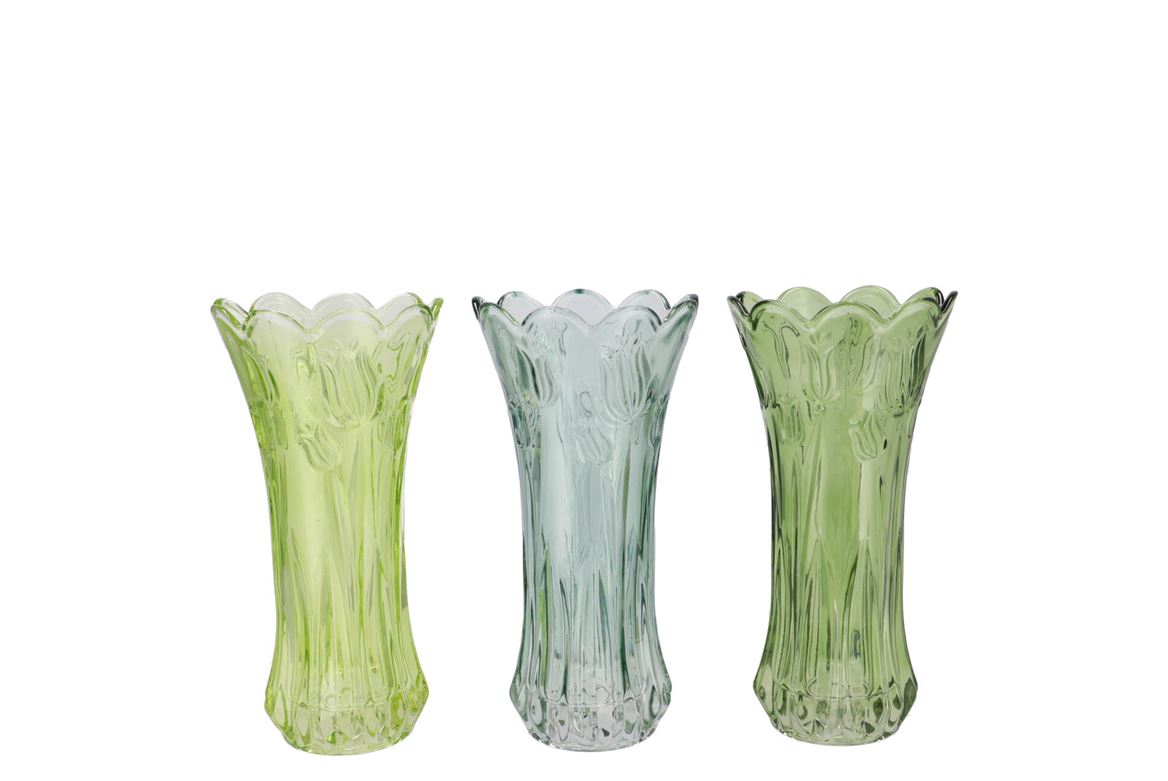 Delight Fresh Green Mix Vase Tulip Ass 11x20cm