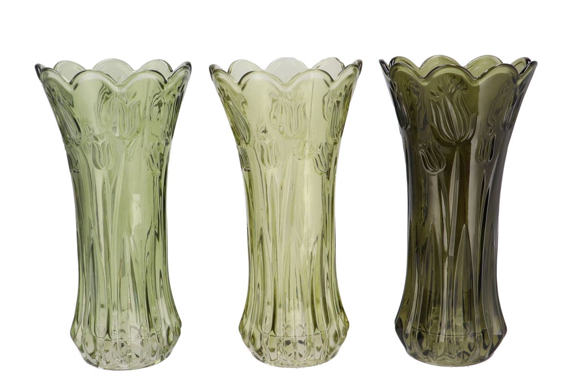 Delight Summer Green Mix Vase Tulip Ass 15x30cm