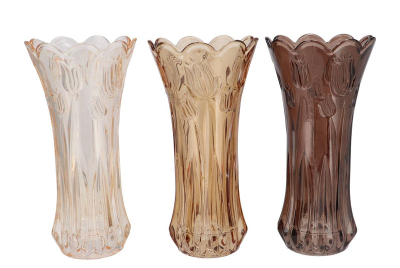 Delight Natural Brown Mix Vase Tulip Ass 15x30cm