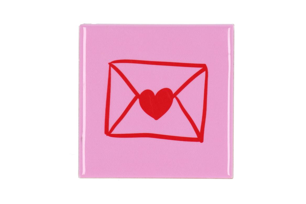 Tile Envelope Pink 10x10x1cm