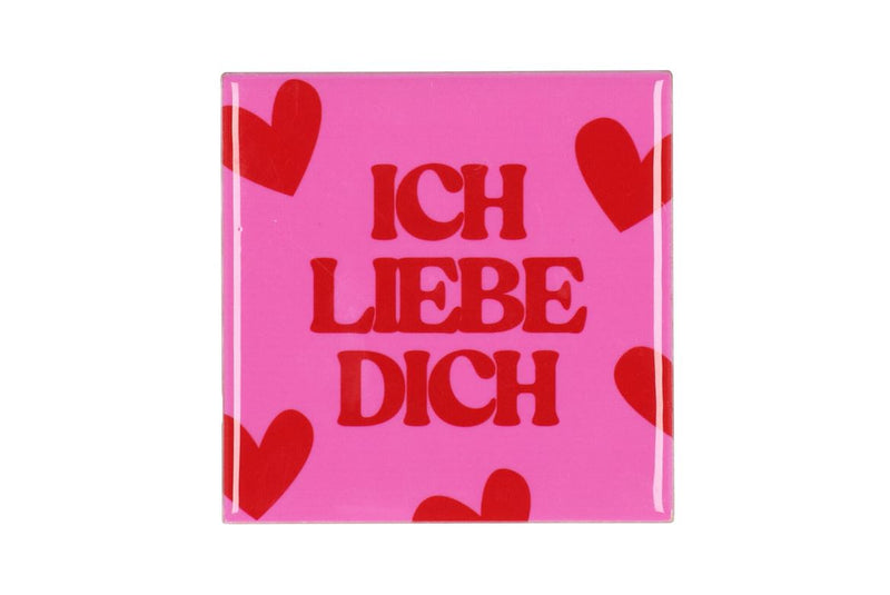 Tile Ich Liebe Pink 10x10x1cm