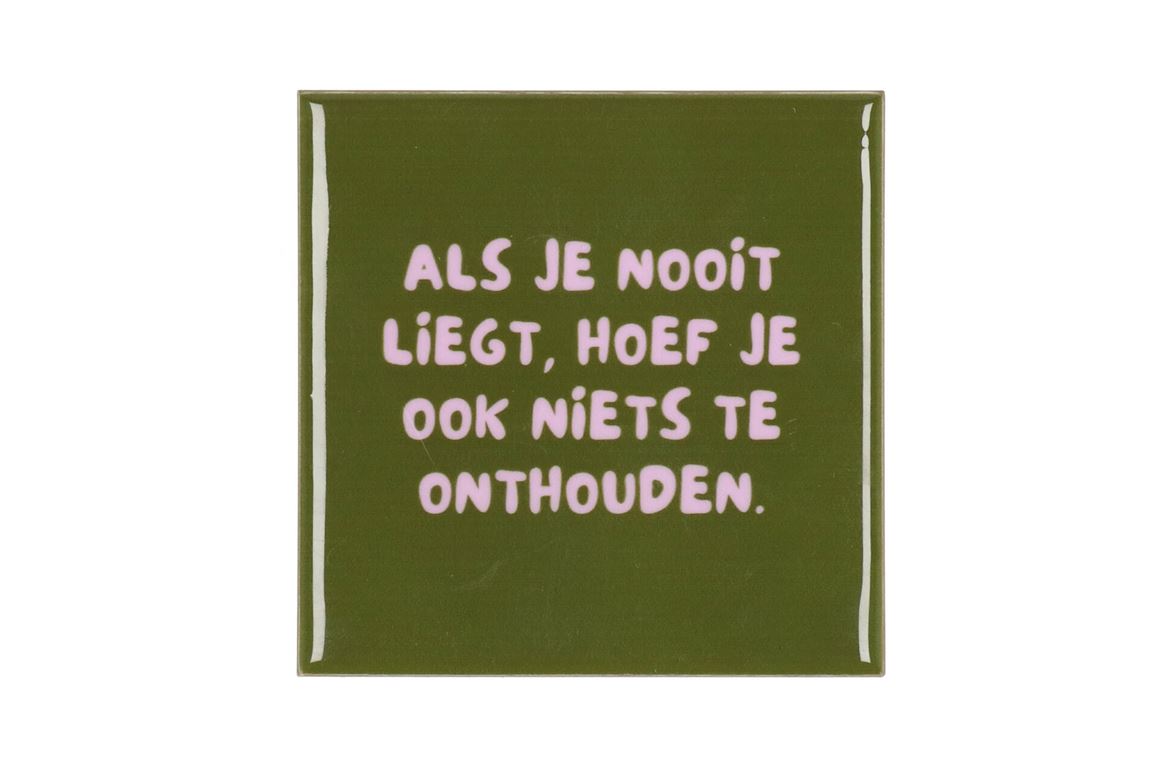 Tile Als Je Nooit Green 10x10x1cm