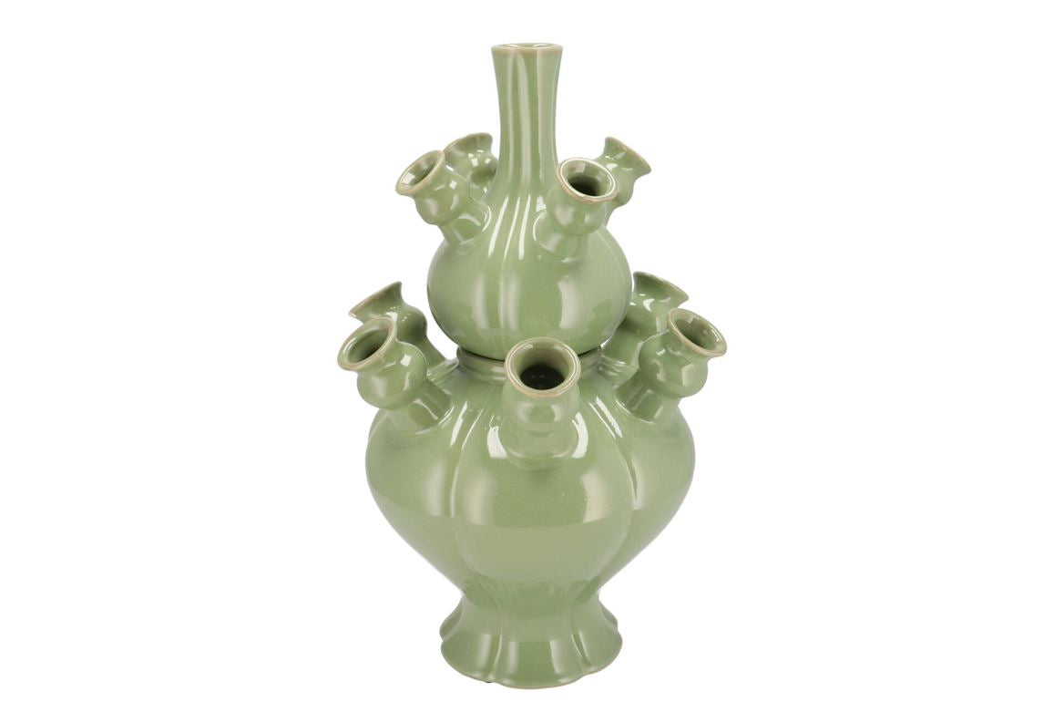 Rotterdam Green Vase Set Tulip 31x31x46cm Nm