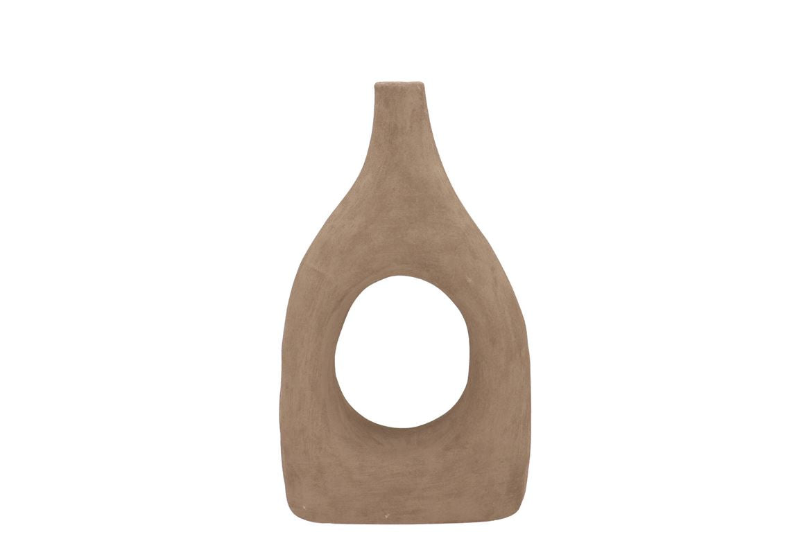 Lisboa Brown Vase Oval 21x8x34cm