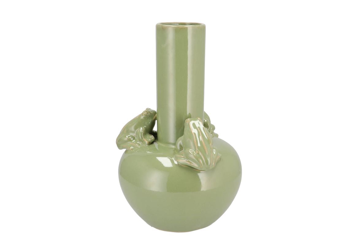 Frog Pistache Vase Tube 23x23x34cm