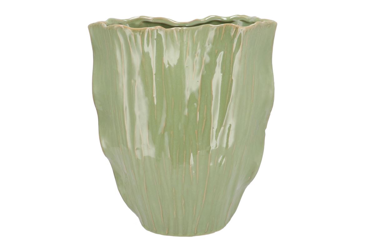 Lima Pistache Vase Oval Double 30x17x36cm