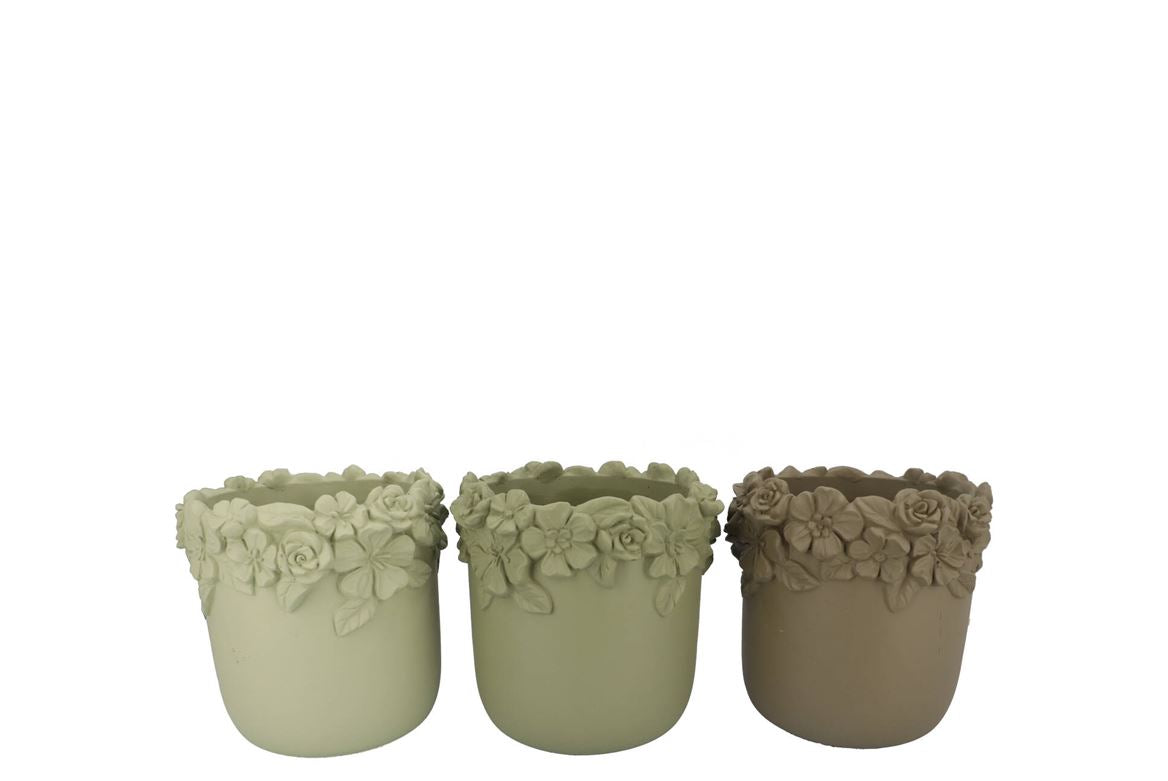 Gigi Summer Green Mix Flower Pot Ass 20x20x17cm