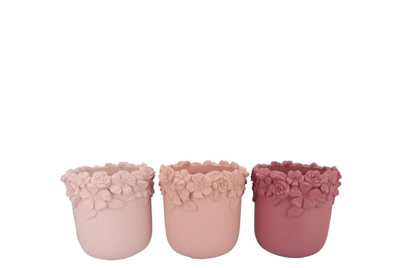 Gigi Dutch Pink Mix Flower Pot Ass 20x20x17cm