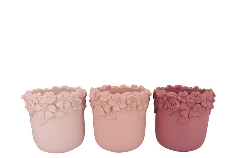 Gigi Dutch Pink Mix Flower Pot Ass 27x27x25m