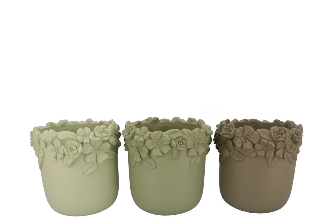 Gigi Summer Green Mix Flower Pot Ass 27x27x25m